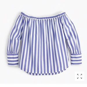 J.Crew off-the-shoulder striped top